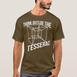 T-shirt Pensez À L'Extérieur De La Boîte De Tesseract