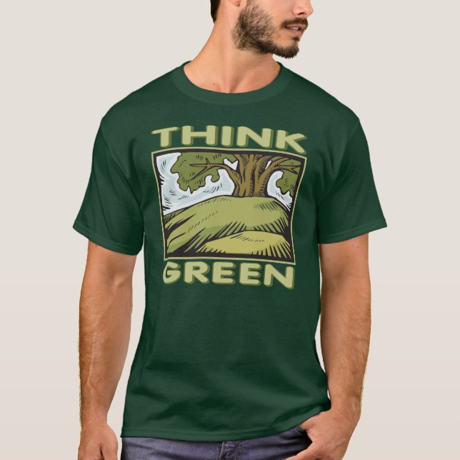 T-shirt Pensez au chêne vert (Devant)