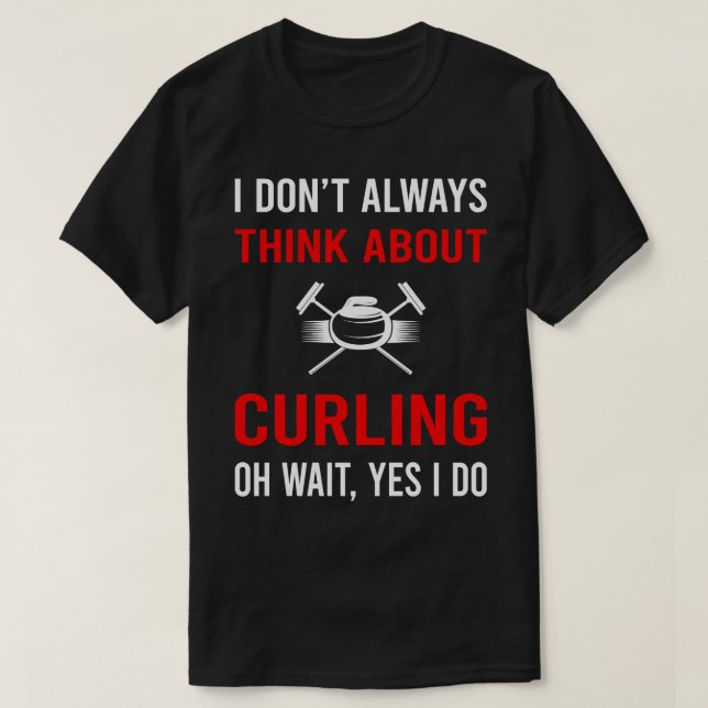 T-shirt Pensez Au Curling (Design devant)