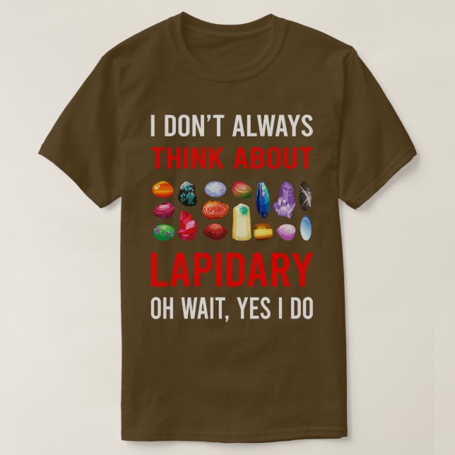 T-shirt Pensez au lapidaire lapidaire (Design devant)