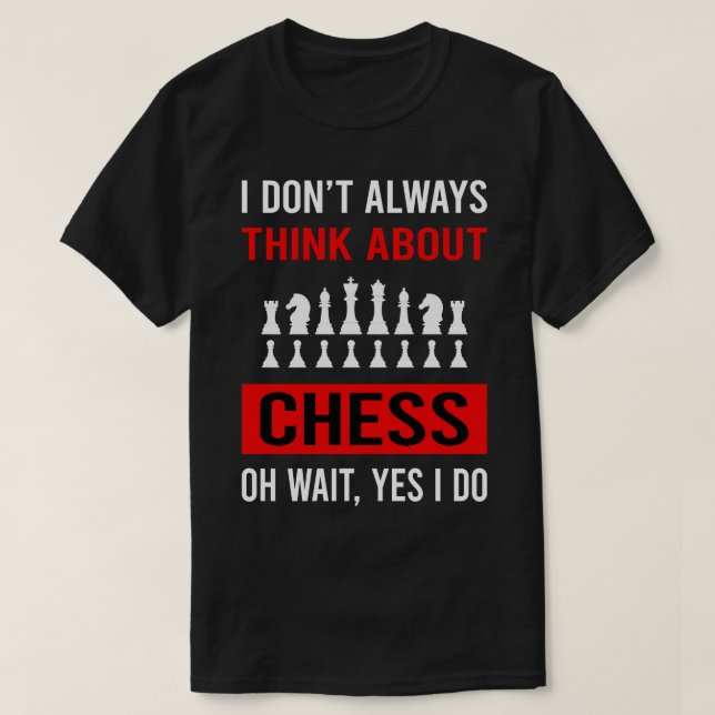 T-shirt Pensez aux échecs (Design devant)