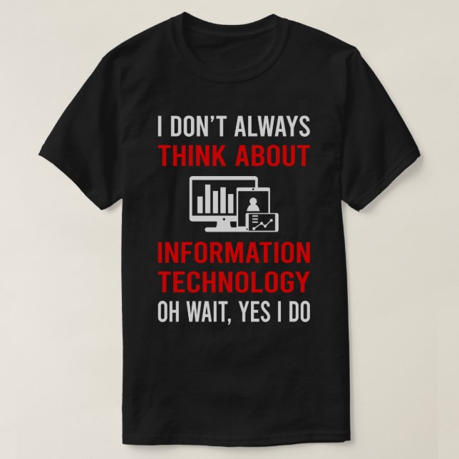 T-shirt Pensez aux technologies de l'information (Design devant)