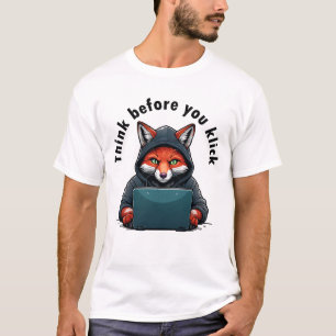 T-shirt Pensez avant de cliquer - Sécurité informatique