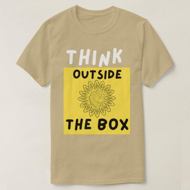 T-shirt Pensez Dehors De La Boîte Tournesol (Design devant)