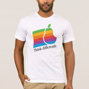 T-shirt Pensez différemment - rétro Apple parodient le