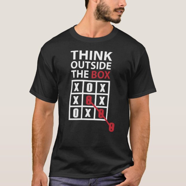 T-shirt Pensez en dehors de la boîte (Devant)