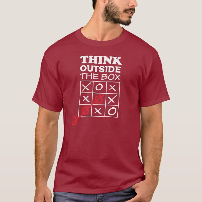 T-shirt Pensez en dehors de la boîte (Devant)