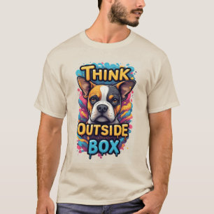 T-shirt Pensez en dehors de la boîte : Portrait adorable d
