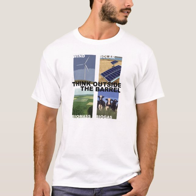 T-shirt Pensez en dehors du baril (Devant)
