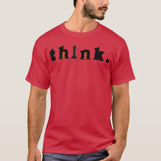 T-shirt Pensez en pièces d'échecs rétro