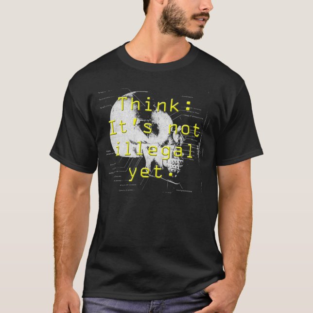 T-shirt pensez illégal (Devant)