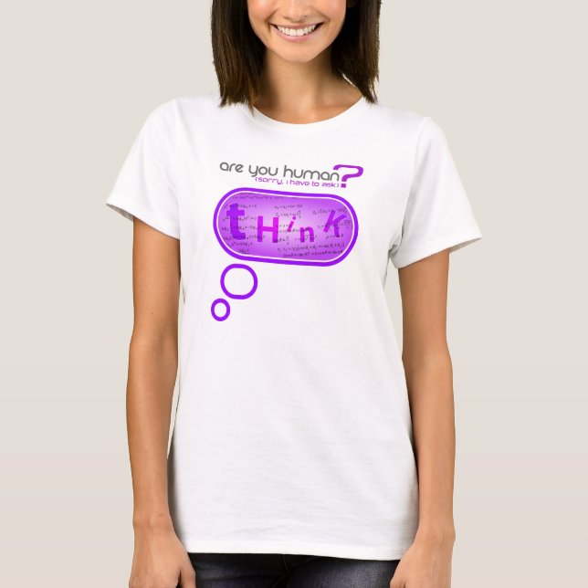 T-shirt Pensez - la chemise intelligente de captcha (Devant)