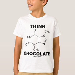 T-shirt Pensez le chocolat (la chimie de molécule de