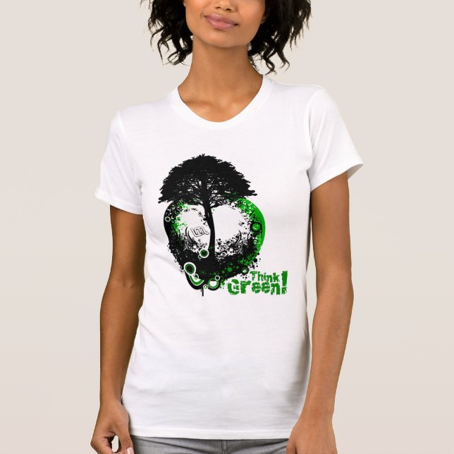 T-shirt Pensez le vert (Devant)