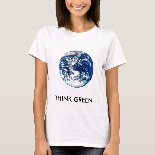 T-SHIRT PENSEZ LE VERT (Devant)