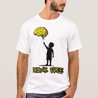 T-shirt Pensez libre – Illustration minimaliste de ballon 