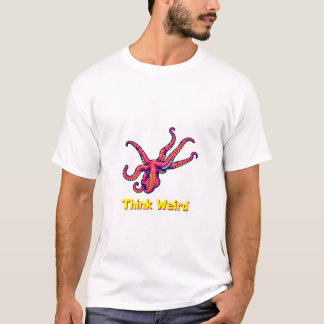 T-shirt Pensez Pixel bizarre Octopus Tee