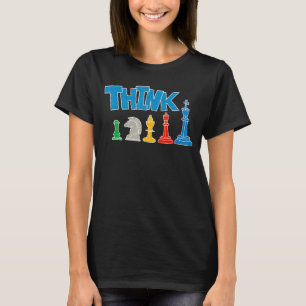 T-shirt Pensez Retro Vintage Chess Pièces Joueur Chess Coi