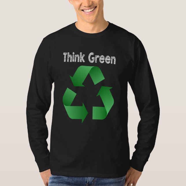 T-shirt Pensez Vert Recycler (Devant)