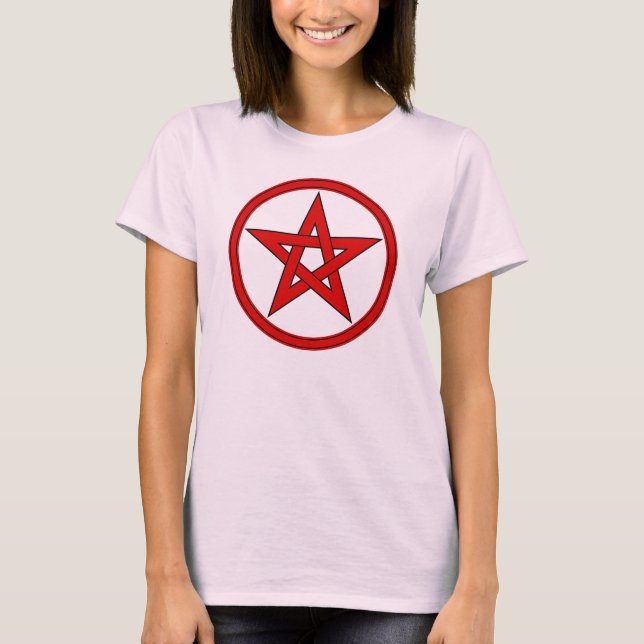 T-shirt Pentacle rouge et noir (Devant)