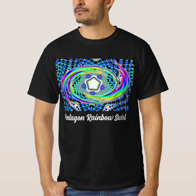 T-shirt Pentagone Rainbow Swirl (Devant)
