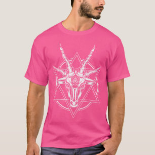 T-shirt Pentagram Baphomet Satanist Chèvre
