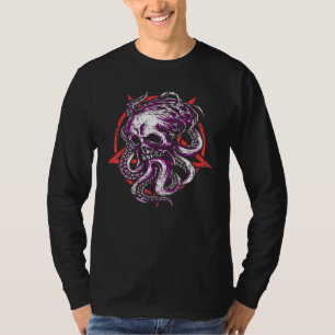 T-shirt Pentagramme de poulpe crânienne
