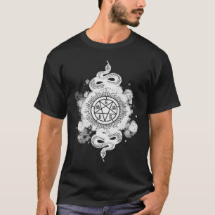 T-shirt Pentagramme de serpents Croix de Léviathan E Fille