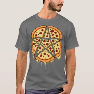T-shirt Pentagramme occulte Pizza satanique Wiccan Pagan L