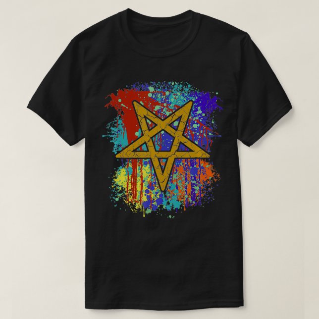T-shirt Pentagrammes, Dévilish Satanic Designs & Gifts (Design devant)
