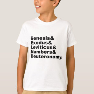 T-shirt Pentateuch Genesis Exodus Leviticus Numbers..