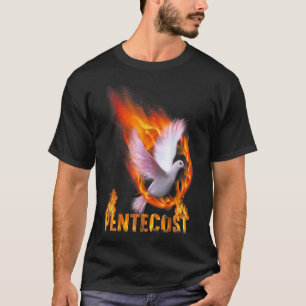 T-shirt Pentecost Doves Fire Flame Holy Spirit Catholic TS
