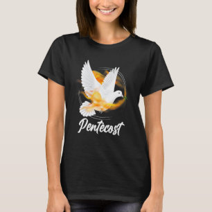 T-shirt Pentecôte Colombes Langues Feu Flamme Saint-Esprit