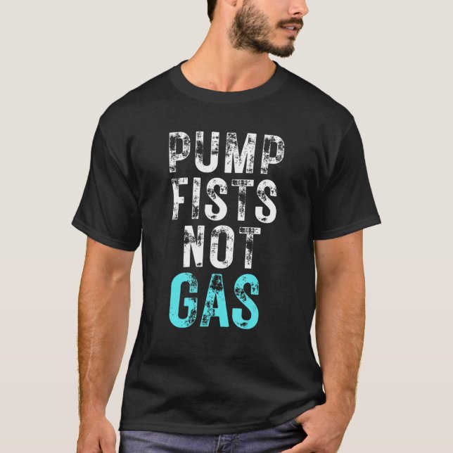 T-shirt Pénurie De Gaz Etats-Unis Poings De Pompe Américai (Devant)