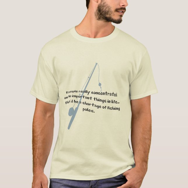 T-shirt pénurie de poteau de pêche (Devant)