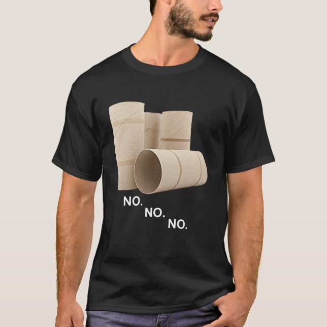 T-shirt Pénurie de rouleaux de papier toilette vide Unisex (Devant)