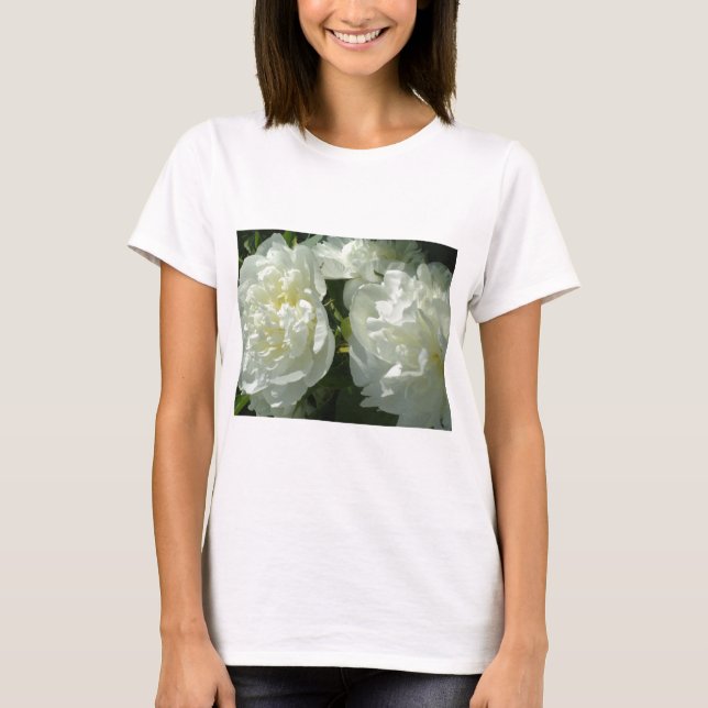 T-shirt Peonies blanches (Devant)