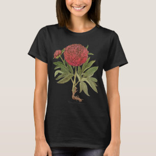 T-shirt Peonies vintages, Fleurs de pivoines par Basilius