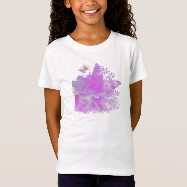 T-Shirt *~* Peony rose Peony Peinture Art Transformer AR3  (Devant)