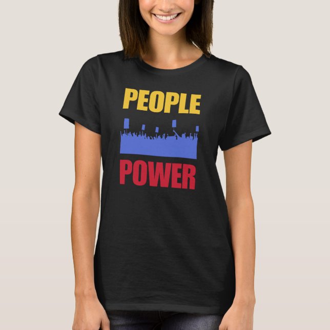 T-shirt People Power Impeach Marcos Corruption Protest Tee (Devant)