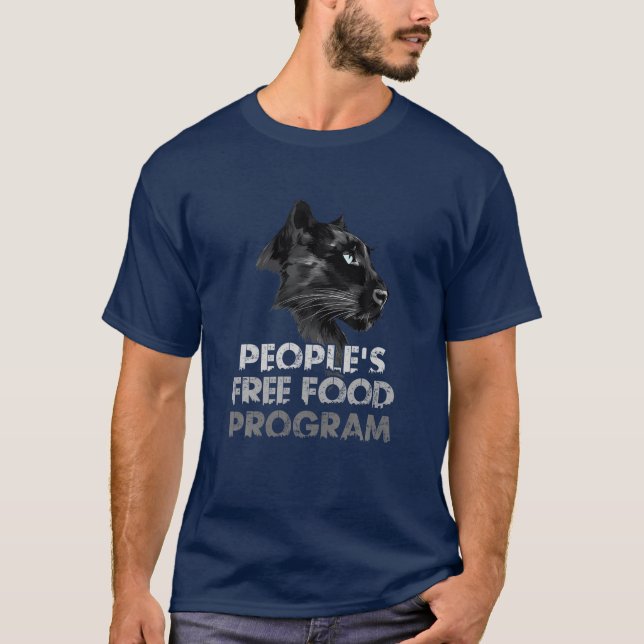 T-shirt People's Free Food Program - Black Cat Lover Gift (Devant)