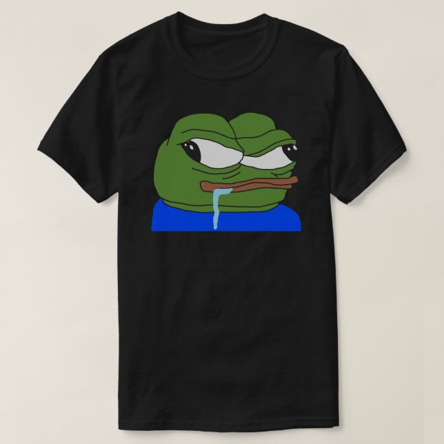 T-shirt PepeTheFrog Apu Apustaja baver la saliva du mout (Design devant)
