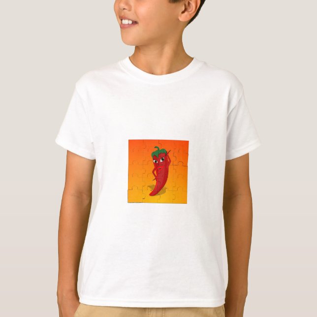 T-shirt Pepper Rouge Diva Puzzle (Devant)