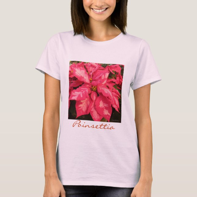 T-shirt Peppermint Rose Poinsettia (Devant)
