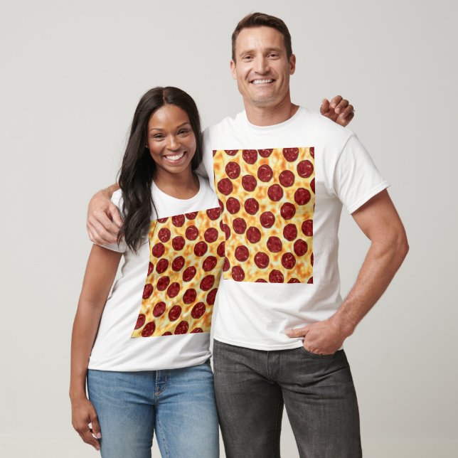 T-shirt Pepperoni Pizza Motif (Unisexe)