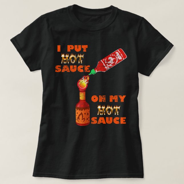 T-shirt Peppers chaud mixte Sauce Challenge Drôle nourritu (Design devant)