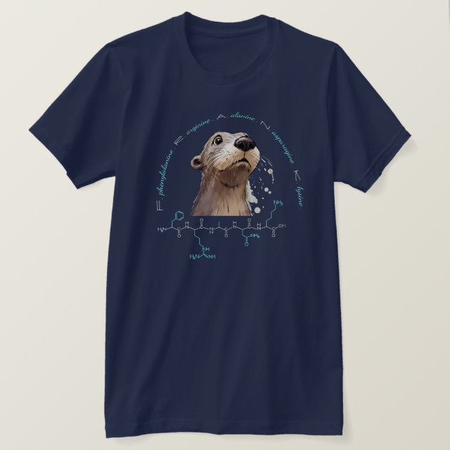 T-shirt peptide FRANK, Otter 3 avec texte personnalisé, fo (Design devant)