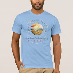 T-shirt peptide GABRIEL, Lune 8 avec texte personnalisé, l