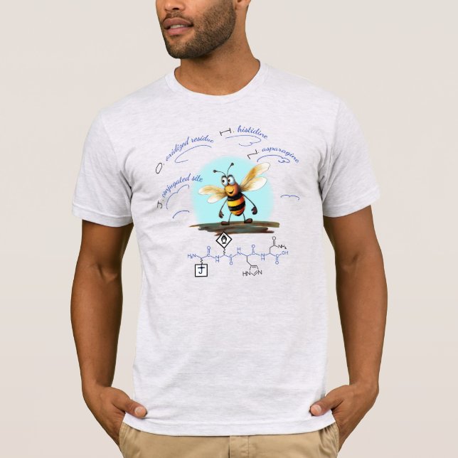 T-shirt peptide JOHN, Bee-5 avec texte personnalisé, léger (Devant)