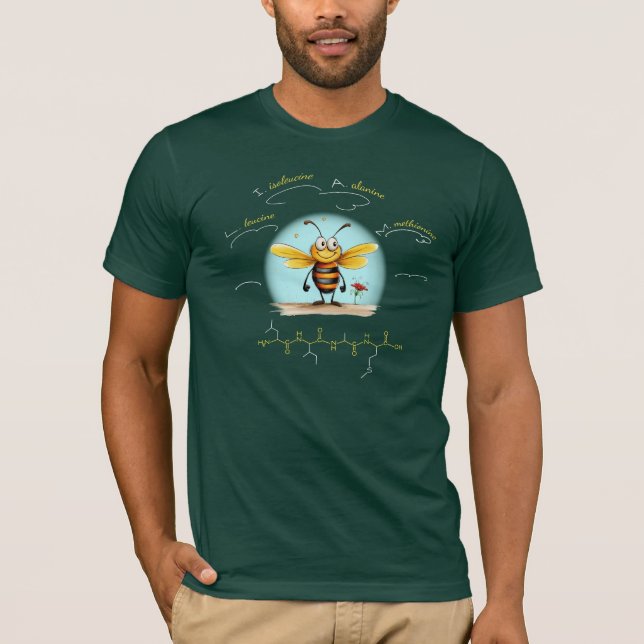 T-shirt Peptide LIAM, Bee-4 avec texte personnalisé, foncé (Devant)
